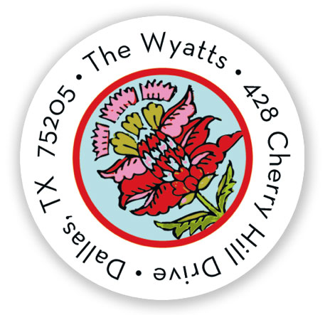 Stacy Claire Boyd Return Address Label/Sticky - Scarlett's Room - Aqua
