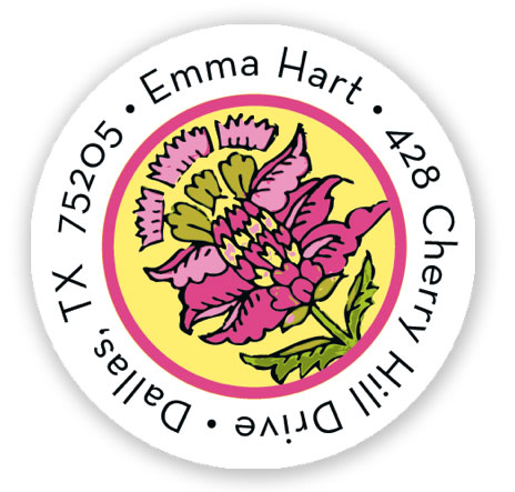 Stacy Claire Boyd Return Address Label/Sticky - Scarlett's Room - Yellow