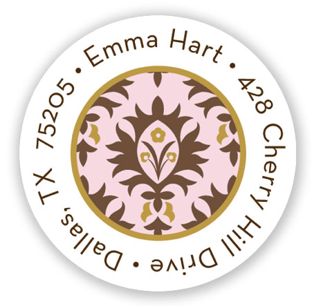 Return Address Label/Sticky by Stacy Claire Boyd - Chateau Orleans - Pink Return Address Label/Sticky by Stacy Claire Boyd - Chateau Orleans - Pink