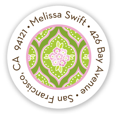 Return Address Label/Sticky by Stacy Claire Boyd - Clementine - Green Return Address Label/Sticky by Stacy Claire Boyd - Clementine - Green