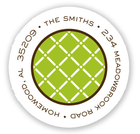 Stacy Claire Boyd Return Address Label/Sticky - Trellis - Green Stacy Claire Boyd Return Address Label/Sticky - Trellis - Green