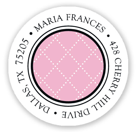 Stacy Claire Boyd Return Address Label/Sticky - Amelie - Pink