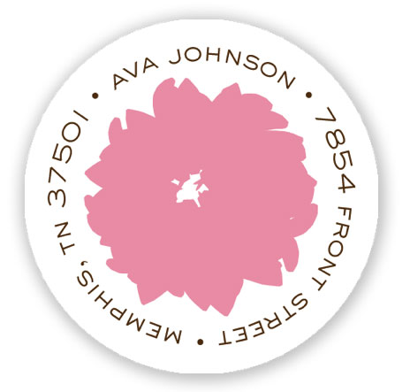 Stacy Claire Boyd Return Address Label/Sticky - Full Bloom