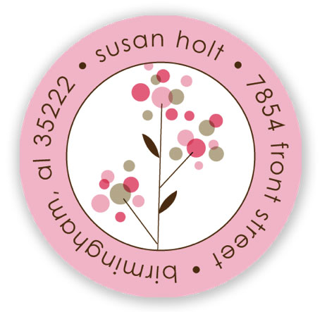 Stacy Claire Boyd Return Address Label/Sticky - Floral Sparkle