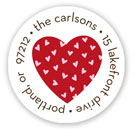 Stacy Claire Boyd Return Address Label/Sticky - Hanging Hearts
