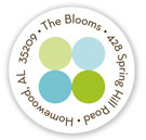 Stacy Claire Boyd Return Address Label/Sticky - Fizzy Bubbles - Aqua