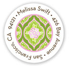 Stacy Claire Boyd Return Address Label/Sticky - Clementine - Green