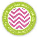 Stacy Claire Boyd Return Address Label/Sticky - Chevron Stripe - Hot Pink