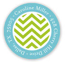 Stacy Claire Boyd Return Address Label/Sticky - Chevron Stripe - Green