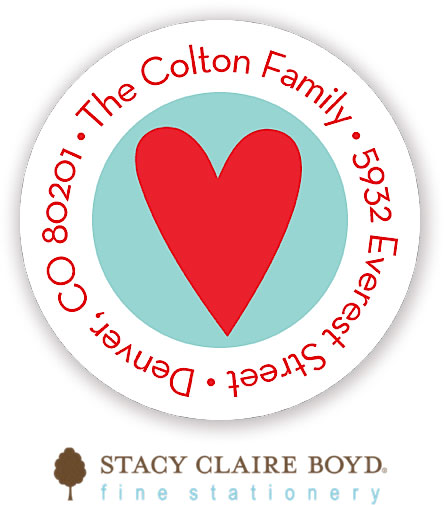 Stacy Claire Boyd Return Address Label/Sticky - From The Heart