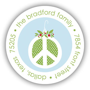 Stacy Claire Boyd Return Address Label/Sticky - Ornament Of Peace (Holiday)