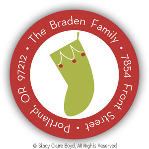 Stacy Claire Boyd Return Address Label/Sticky - Cozy Christmas (Holiday)