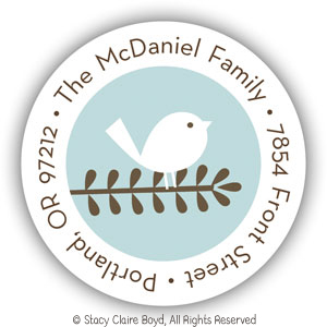 Stacy Claire Boyd Return Address Label/Sticky - Festive Foliage (Holiday) Stacy Claire Boyd Return Address Label/Sticky - Festive Foliage (Holiday)