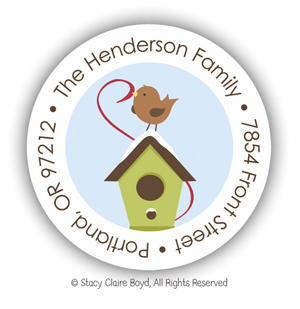 Stacy Claire Boyd Return Address Label/Sticky - Home Tweet Home (Holiday) Stacy Claire Boyd Return Address Label/Sticky - Home Tweet Home (Holiday)