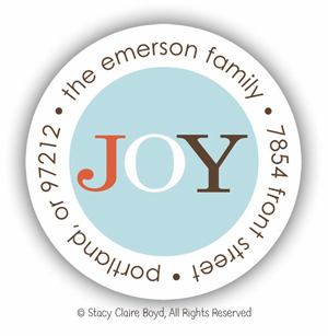 Stacy Claire Boyd Return Address Label/Sticky - Hope Joy Love (Holiday)