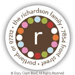 Stacy Claire Boyd Return Address Label/Sticky - Candy Dots (Holiday)