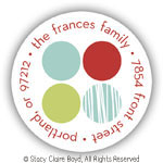 Stacy Claire Boyd Return Address Label/Sticky - Holiday Polka (Holiday)