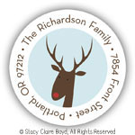 Stacy Claire Boyd Return Address Label/Sticky - Enchanted Rudolph (Holiday)