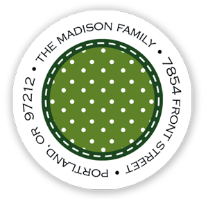 Stacy Claire Boyd Return Address Label/Sticky - Jolly Holiday-Emerald (Holiday)