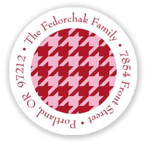 Stacy Claire Boyd Return Address Label/Sticky - Holiday Houndstooth-Red (Holiday) Stacy Claire Boyd Return Address Label/Sticky - Holiday Houndstooth-Red (Holiday)
