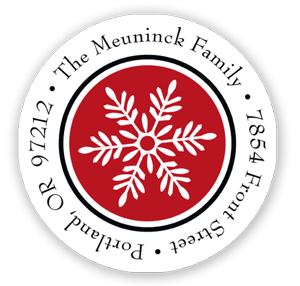 Stacy Claire Boyd Return Address Label/Sticky - Fanciful Snowflakes-Red (Holiday) Stacy Claire Boyd Return Address Label/Sticky - Fanciful Snowflakes-Red (Holiday)