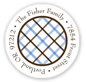 Stacy Claire Boyd Return Address Label/Sticky - Playful Plaid-Blue (Holiday) Stacy Claire Boyd Return Address Label/Sticky - Playful Plaid-Blue (Holiday)