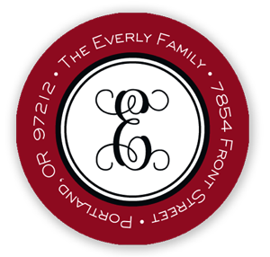 Stacy Claire Boyd Return Address Label/Sticky - Seasonal Simplicity-Red (Holiday)