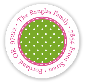 Stacy Claire Boyd Return Address Label/Sticky - Jolly Holiday-Pink (Holiday)
