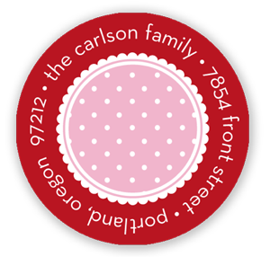 Stacy Claire Boyd Return Address Label/Sticky - Twisted Peppermint (Holiday)