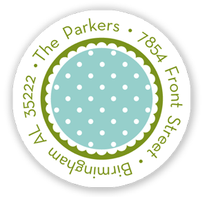 Stacy Claire Boyd Return Address Label/Sticky - Merry Dots-Blue (Holiday) Stacy Claire Boyd Return Address Label/Sticky - Merry Dots-Blue (Holiday)