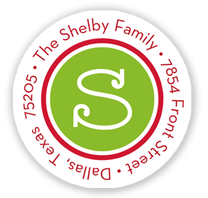 Stacy Claire Boyd Return Address Label/Sticky - Chevron Stripe Holiday (Holiday)