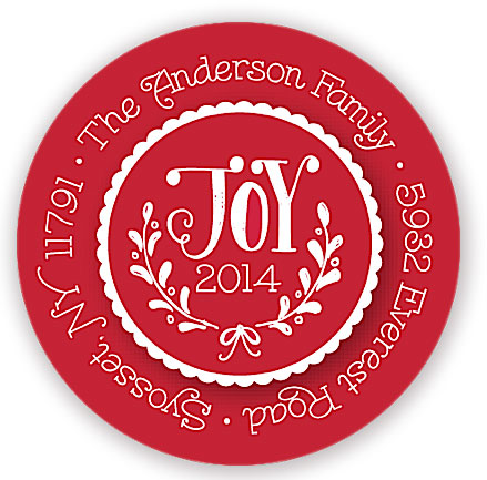 Stacy Claire Boyd Return Address Label/Sticky - Joyful Year (Holiday)