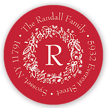 Return Address Label/Sticky by Stacy Claire Boyd - Initial Foliage (Holiday) Return Address Label/Sticky by Stacy Claire Boyd - Initial Foliage (Holiday)