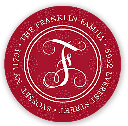 Stacy Claire Boyd Return Address Label/Sticky - Heirloom Christmas (Holiday)