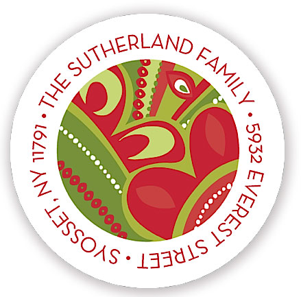 Stacy Claire Boyd Return Address Label/Sticky - Fashionable Season (Holiday)