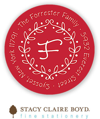 Stacy Claire Boyd Return Address Label/Sticky - Blessed Vine (Holiday) Stacy Claire Boyd Return Address Label/Sticky - Blessed Vine (Holiday)