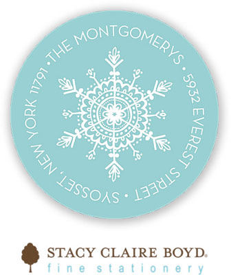 Stacy Claire Boyd Return Address Label/Sticky - Lace Flakes (Holiday)