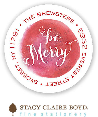 Stacy Claire Boyd Return Address Label/Sticky - Merry Dot (Holiday) Stacy Claire Boyd Return Address Label/Sticky - Merry Dot (Holiday)