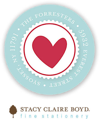 Stacy Claire Boyd Return Address Label/Sticky - Warm Ribboned Wishes (Holiday)