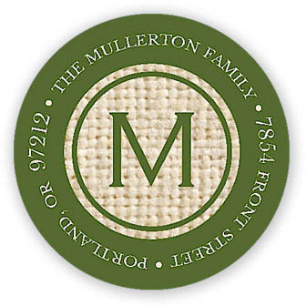 Stacy Claire Boyd Return Address Label/Sticky - Burlap Border - Green (Holiday) Stacy Claire Boyd Return Address Label/Sticky - Burlap Border - Green (Holiday)