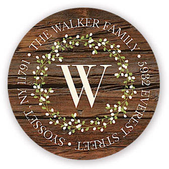 Stacy Claire Boyd Return Address Label/Sticky - Monogram Wreath (Holiday) Stacy Claire Boyd Return Address Label/Sticky - Monogram Wreath (Holiday)