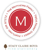 Stacy Claire Boyd Return Address Label/Sticky - Holly Bough (Holiday)