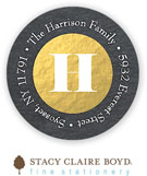 Stacy Claire Boyd Return Address Label/Sticky - Monogram Shine (Holiday)