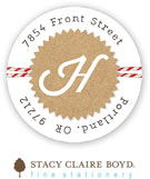 Stacy Claire Boyd Return Address Label/Sticky - Wrapped With String (Holiday)