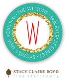 Stacy Claire Boyd Return Address Label/Sticky - Bright Sparkle (Holiday)