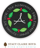 Stacy Claire Boyd Return Address Label/Sticky - Merry Jolly Happy (Holiday)