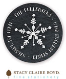 Stacy Claire Boyd Return Address Label/Sticky - Chalkboard Snowflakes (Holiday)