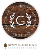 Stacy Claire Boyd Return Address Label/Sticky - Wooden Wishes (Holiday)
