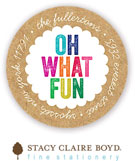 Stacy Claire Boyd Return Address Label/Sticky - Colorful Fun (Holiday)