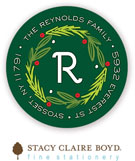 Stacy Claire Boyd Return Address Label/Sticky - Joyful Boughs (Holiday)